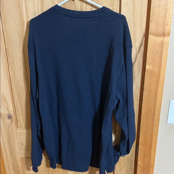 Van Heusen Men's Navy V-Neck Sweater - Picture 3 of 4